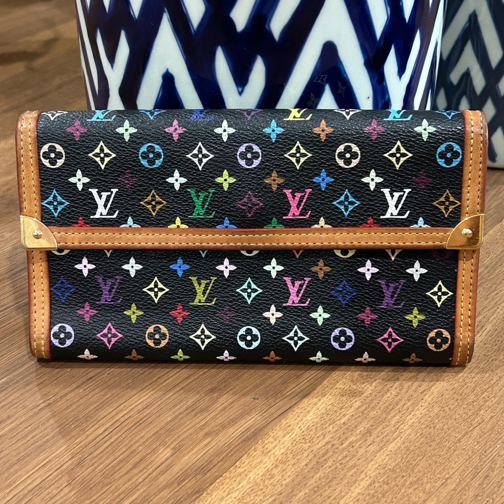 Louis Vuitton x Takashi Murakami Multicolor International Wallet